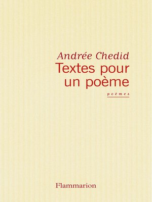 cover image of Textes pour un poème